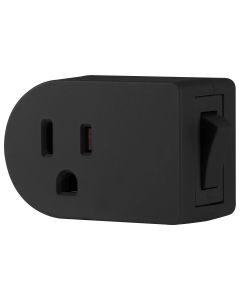 Cordinate Grounded 1-Outlet Power Switch, Black